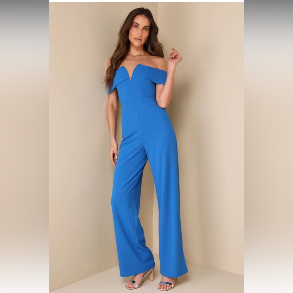 Lulus blue jumpsuit